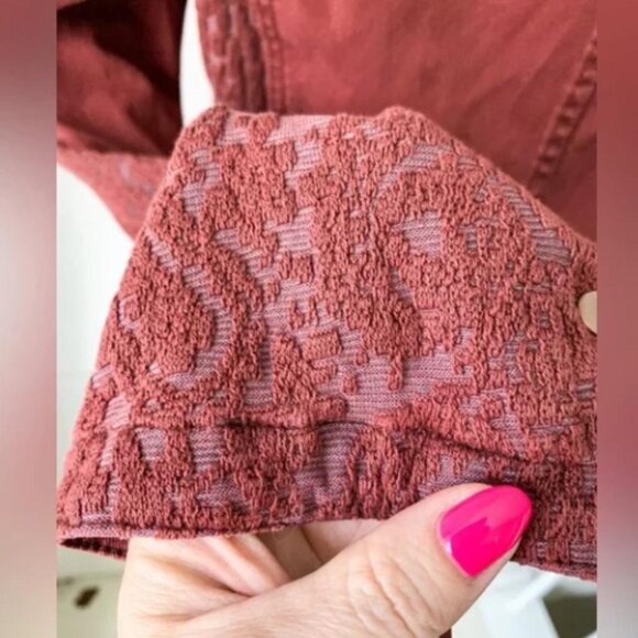 Free People Women's Pink and Red Jacket - Picture 8 of 8